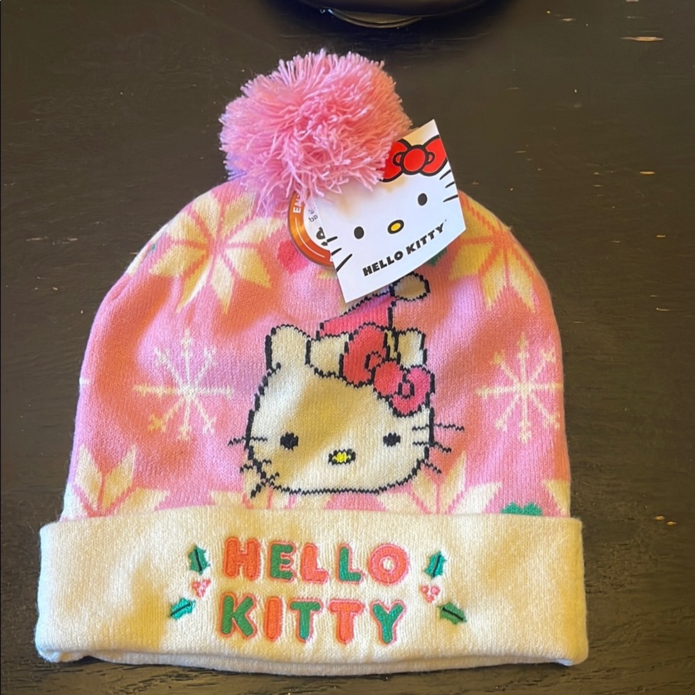 Hello Kitty Pink Winter Beanie